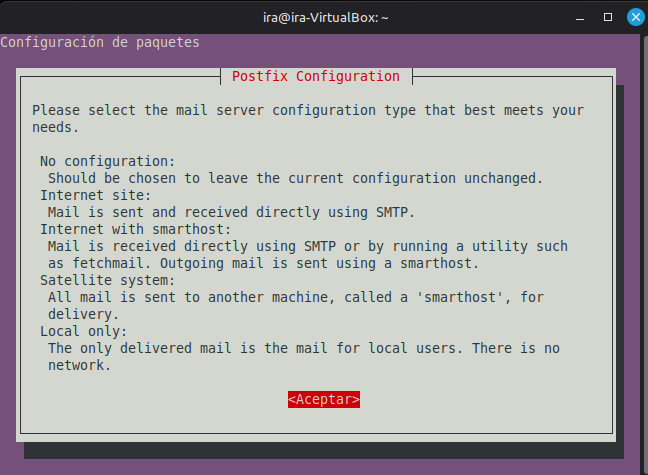 Configuracion de Postifx